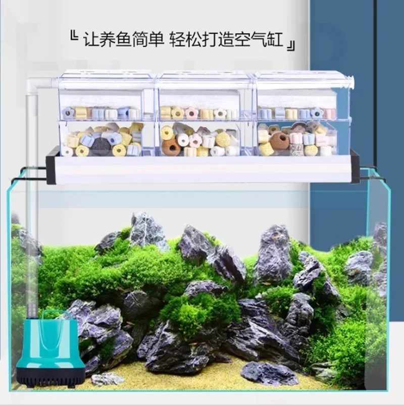 Transparent Acrylic Fish Tank Filter Drip Box Filter Aquarium Accessories Top Circulating Filtro Acuario
