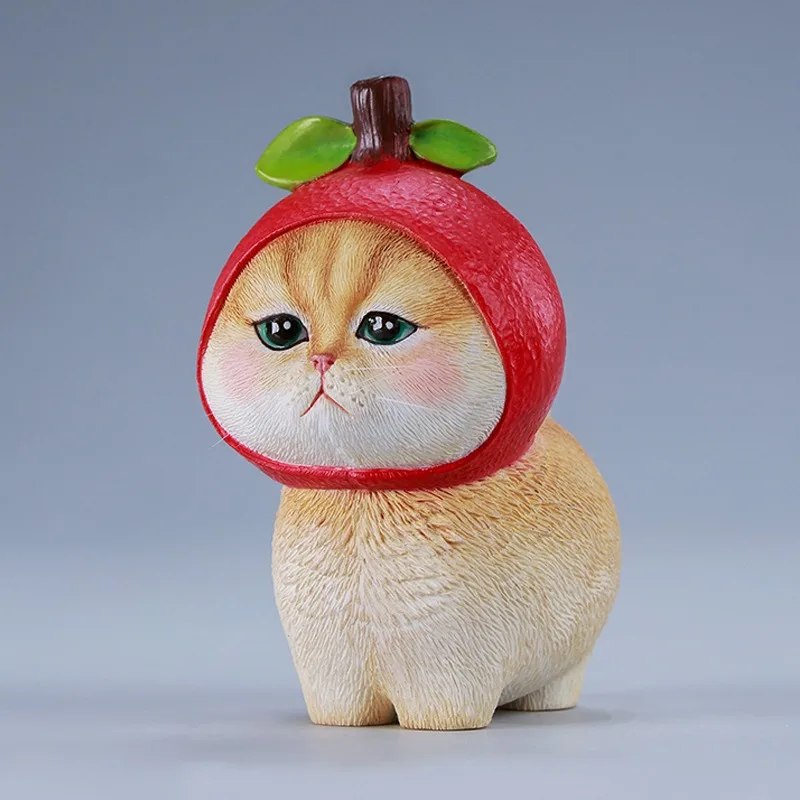Pré venda 1/6 escala simulação bonito animal de estimação fruta gatinho estatueta para figuras de ação de 12 polegadas ornamento de presente de mesa diy