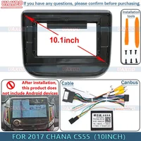 Para 2017 CHANA CS55 10 pulgadas Radio Android marco estéreo Panel Fascia tablero Audio reproductor Multimedia pantalla vídeo Cable arnés