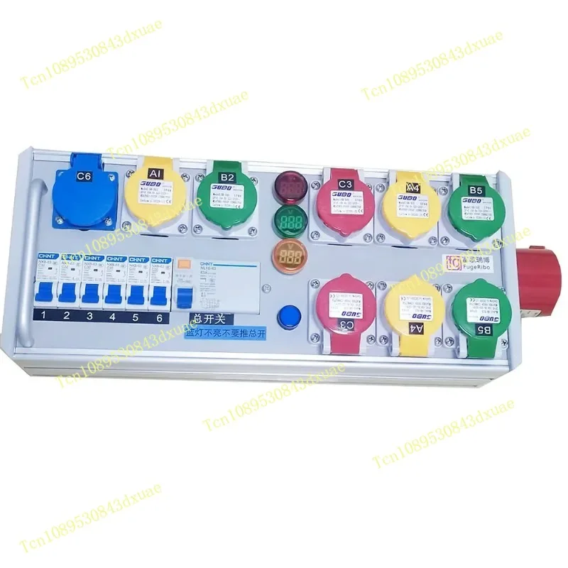 9-Way Breakout Box, Power Box, Suitcase, Stage Performance, Large Screen Lighting and Audio, Power  with Master Switch Control