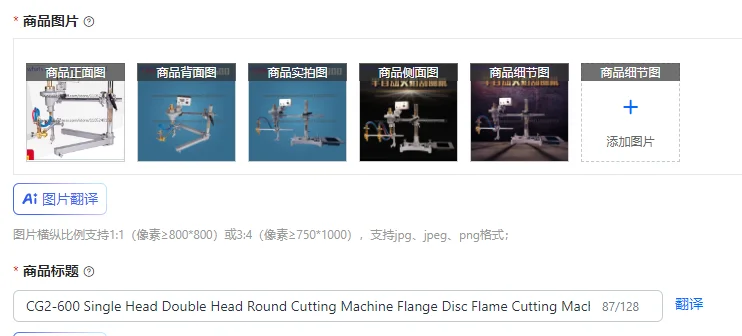 CG2-600 Single Head Double Head Round Cutting Machine Flange Disc Flame Cutting Machine
