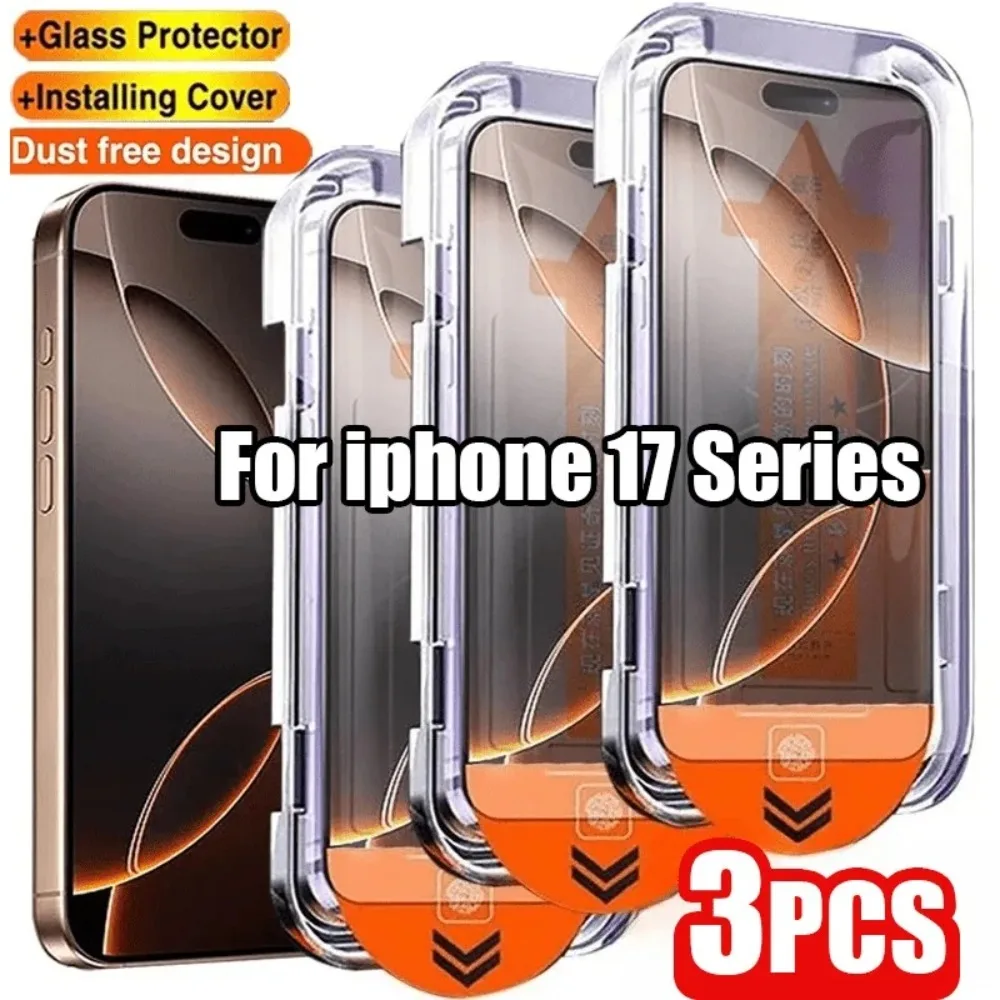 

Защитное стекло из закаленного стекла HD для iPhone 17 16 Pro Max 16e 15 14 Plus 13 12 11 Pro Mini X XR XS Max, 3 шт.