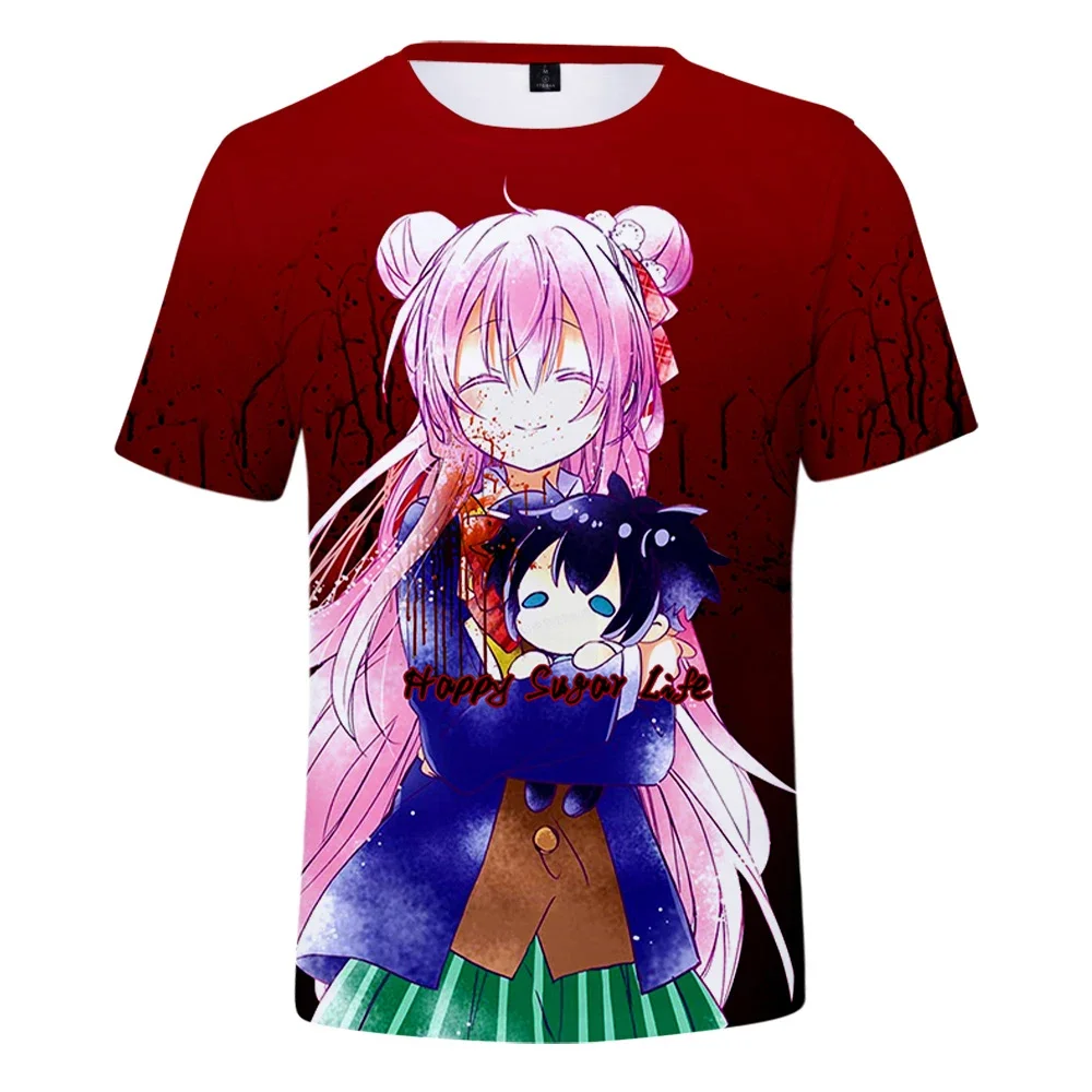 2022 Happy Sugar Life Anime T-shirts Women Men 3D Crewneck Tshirts Summer Casual Fashion Tees