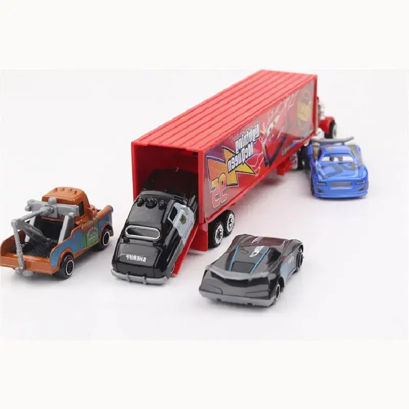 Cars series alloy car model Lightning McQueen cargo car racing set of children\'s toys Uncle Quinn McQueen