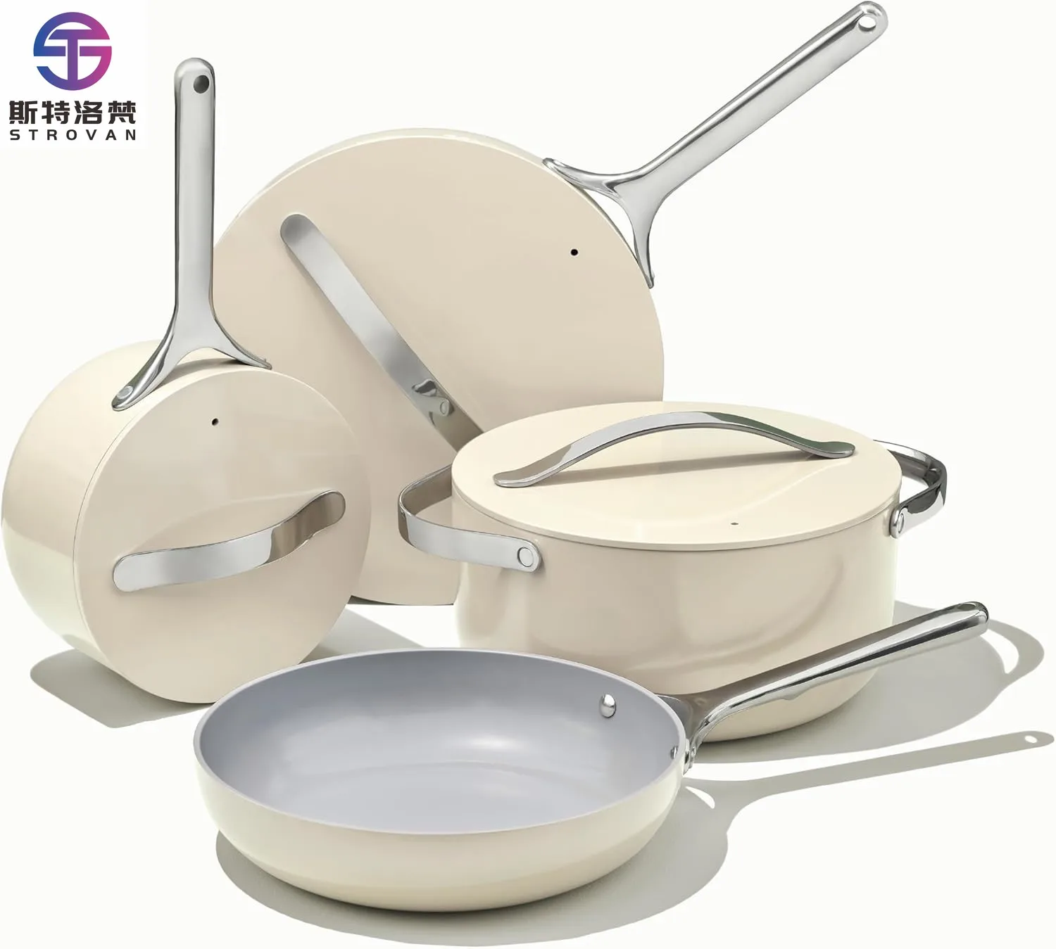 

Nonstick Aluminum Cookware Set Lids and Kitchen Storage Non Toxic Oven Safe