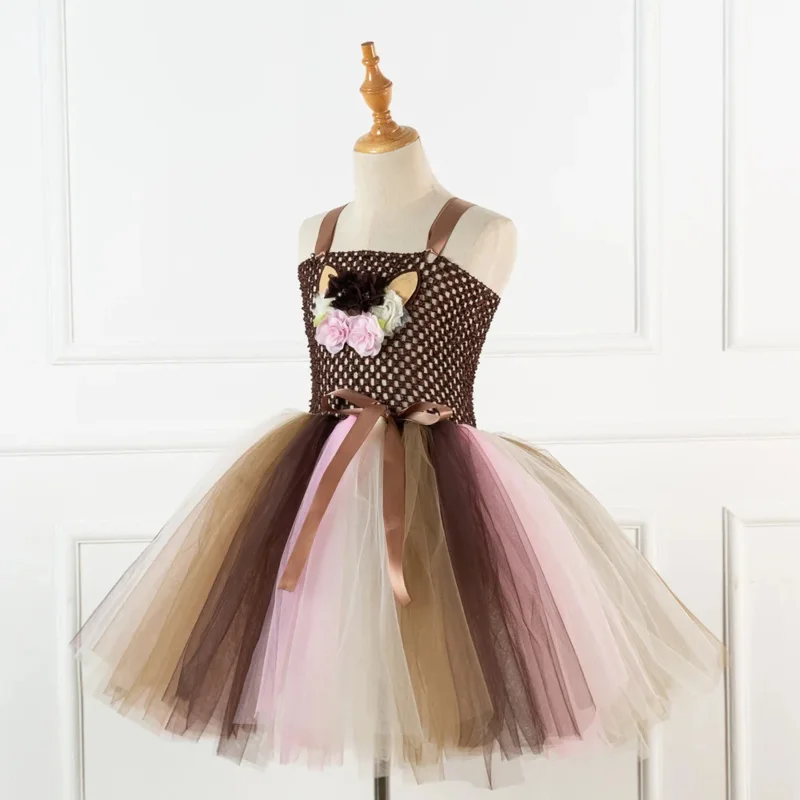 Vestido de tutú Fansy para niña, disfraz de ciervo para fiesta, Carnaval, Navidad, baile de graduación, ropa de Purim, 2-12 años