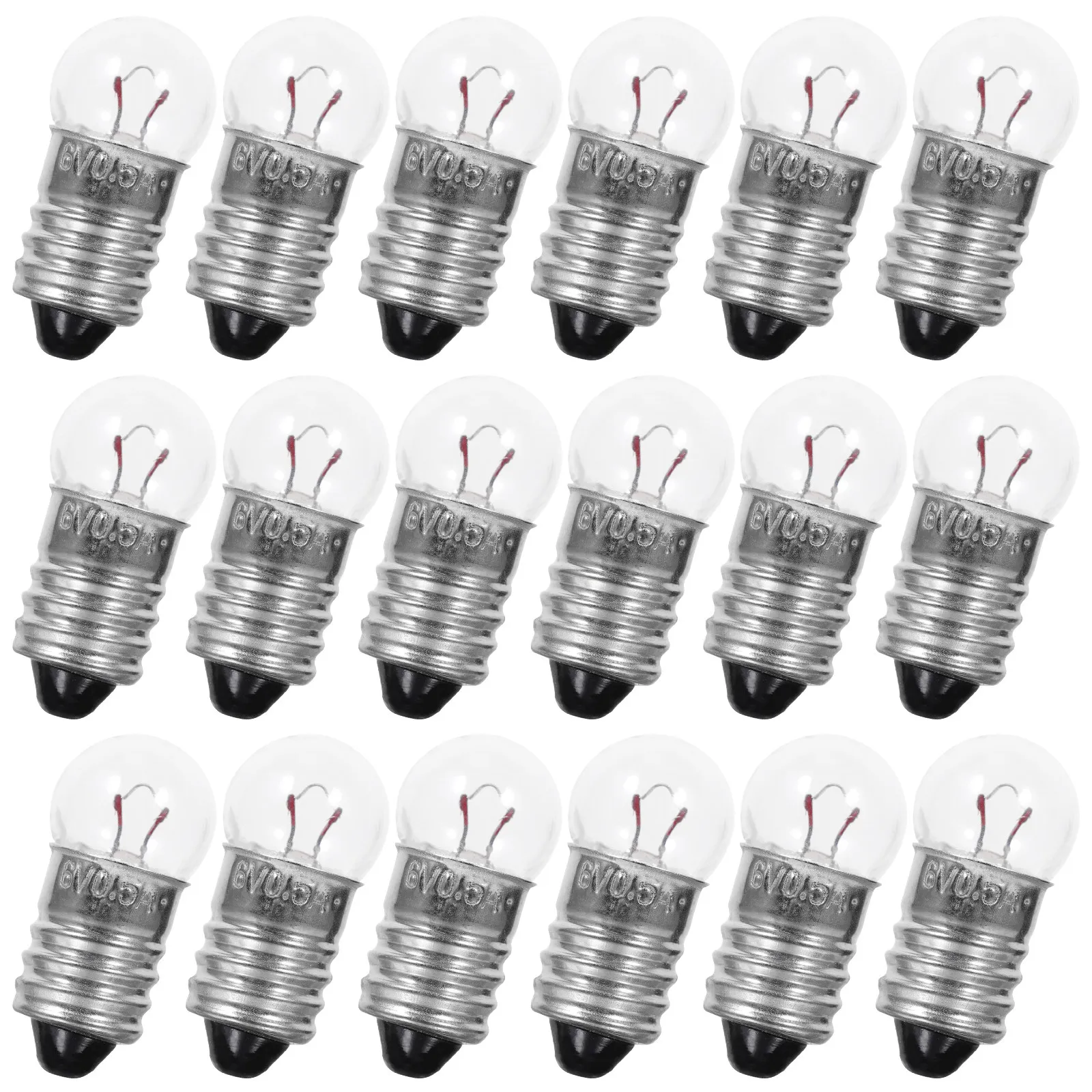 

50Pcs Tiny Light Bulb 6V E10 Miniature Round Bulbs for Physics Electrical Experiment School Science DIY Kit Tiny Light Bulb