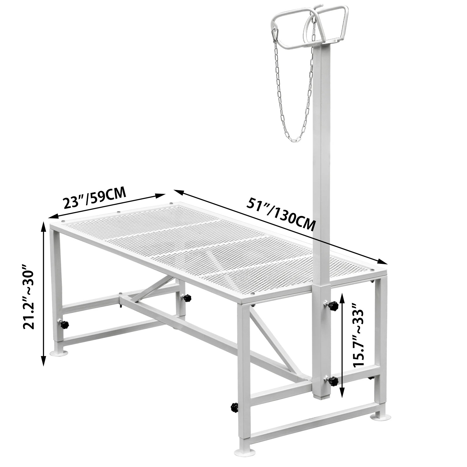 VEVOR Livestock Stand 51x23 inches Trimming Stand with Straight Head Piece