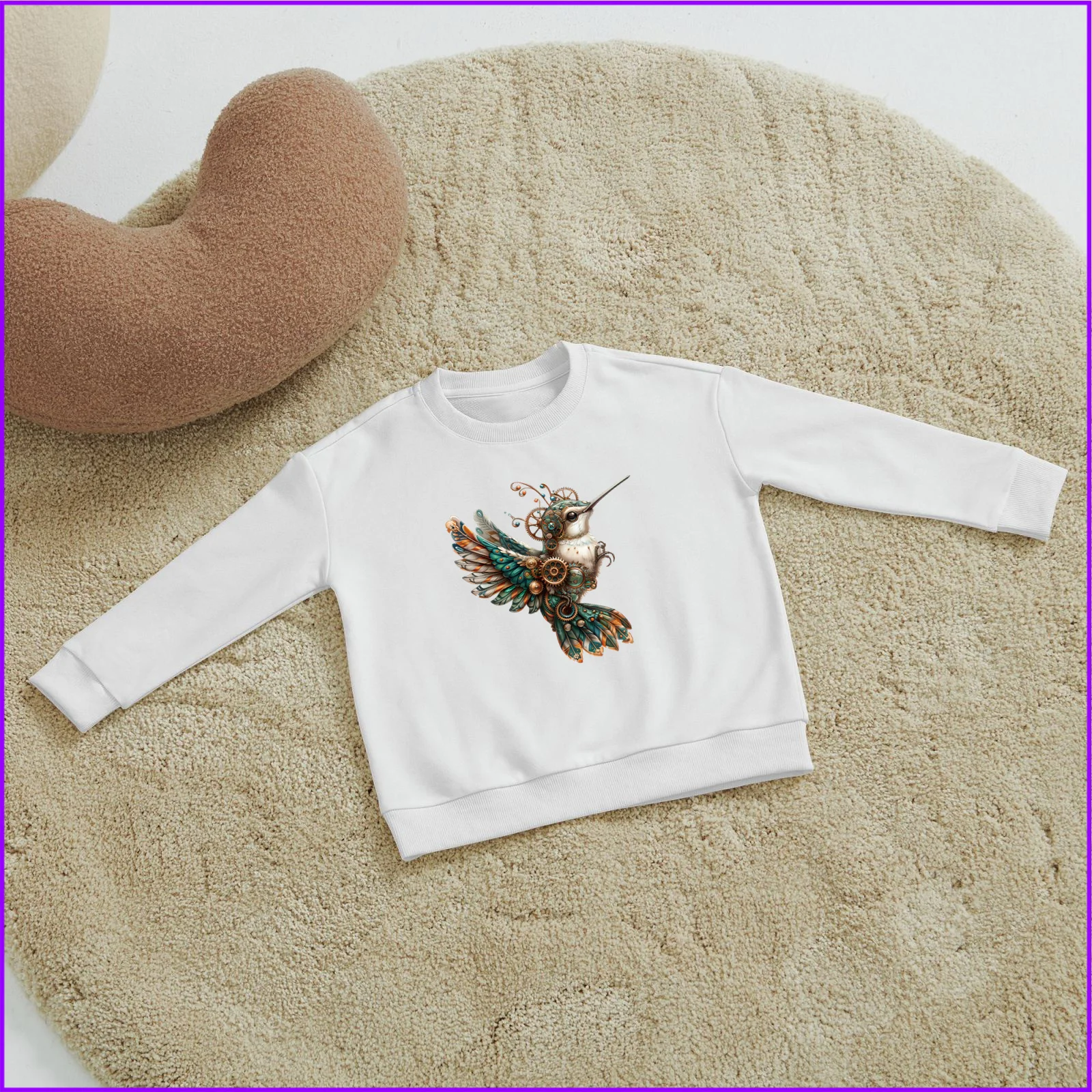 Steampunk Flying Hummingbird Sja3353 Kids Boys Girls Hoodies Sweatshirts Teenagers Tweens 2024 Toddler Tees Designer Luxury High