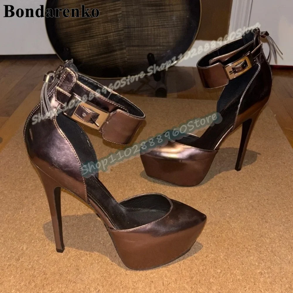 Sexy Solid Shallow Pointy Sandals Stilettos High Heel Women Shoes Ankle Buckle Strap Pointed Toe 2026 Fashion Zapatos Para Mujer