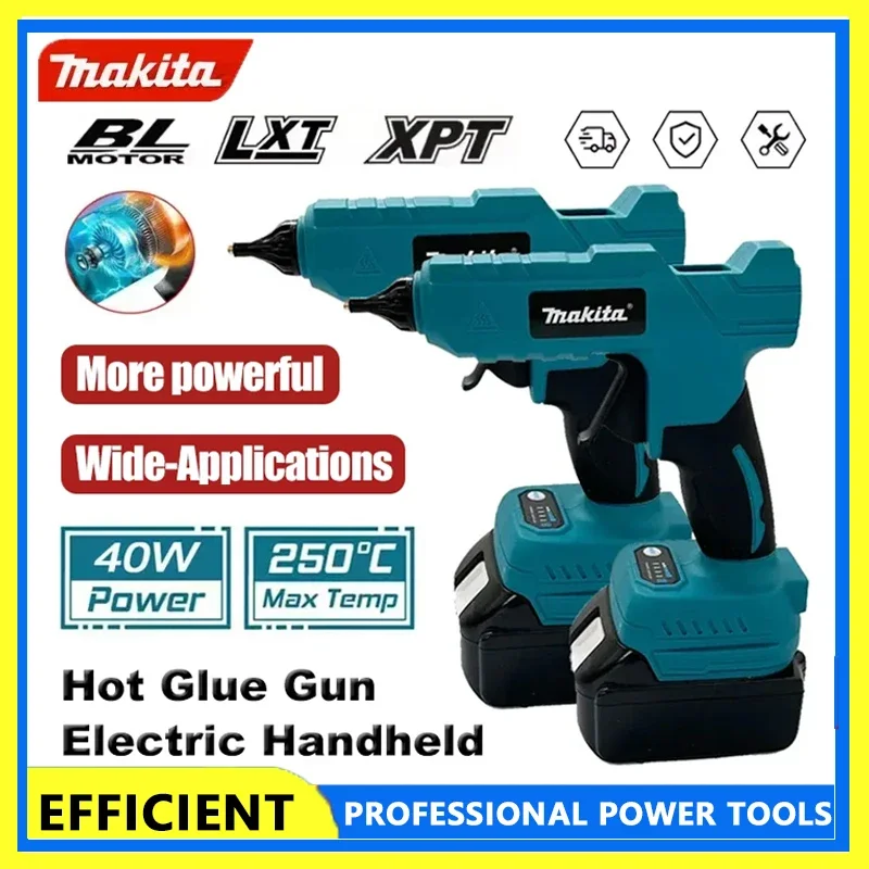 

Makita Cordless Electric Handheld Hot Glue Gun Repair DIY Tool Hot Melt Welding Hot Air Gun Anti-scald Nozzle for 20V Battery
