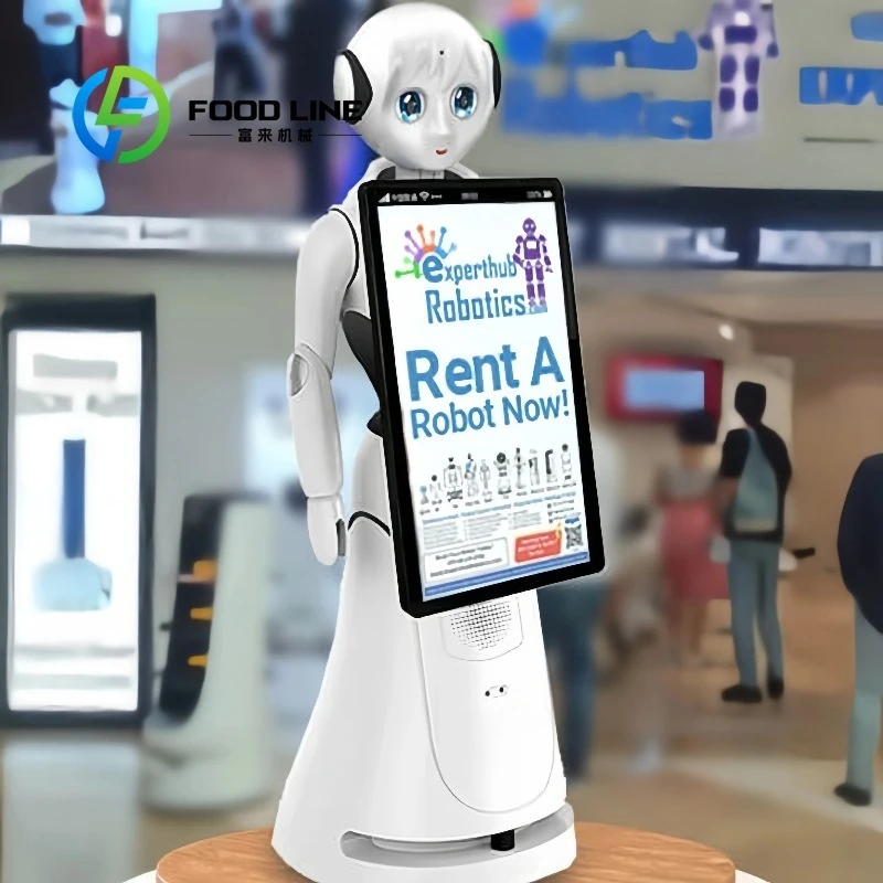 Multifunctional Human Greeting Welcome Robot Advertising Reception for Mall Restaurant Supermarket Hall Customized