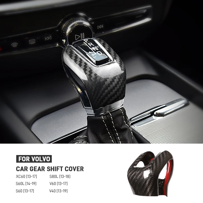 

Автомобильная ручка переключения передач из углеродного волокна, накладка на головную панель, защитная крышка, наклейки для Volvo V60 V40 S60 XC60 S60L S80L, автоаксессуары