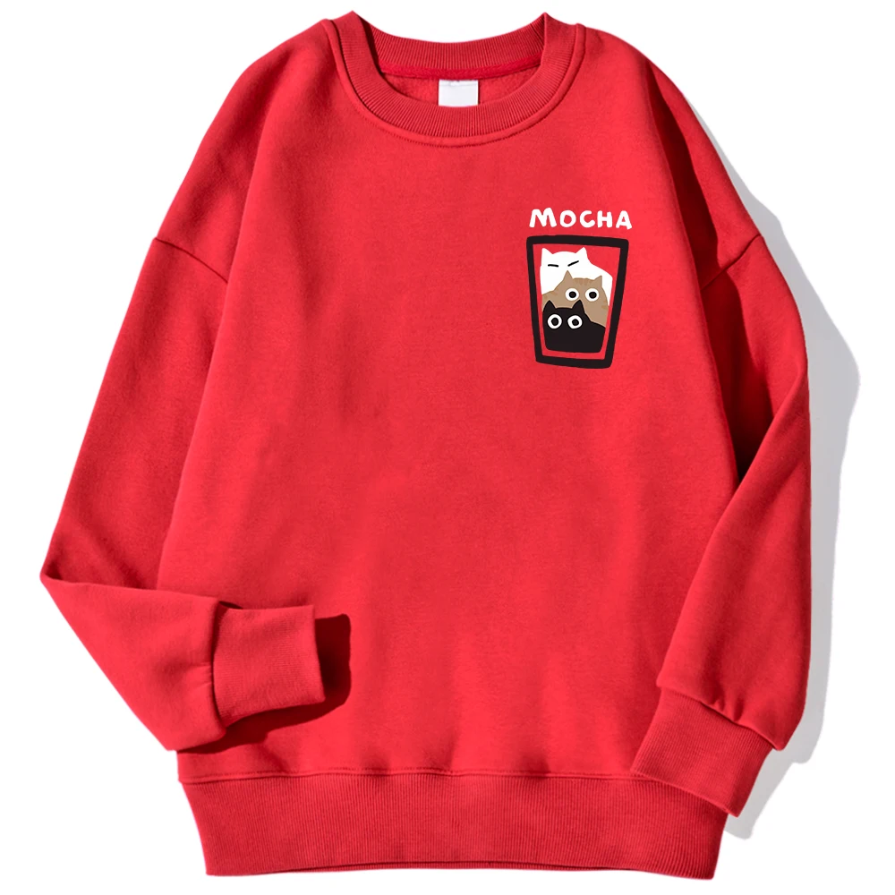 Three Cats In A Coffee Cup Men Hoodies Harajuku Crewneck Hoodie Fashion Oversize Hoody Autumn Comfortable Tracksuit