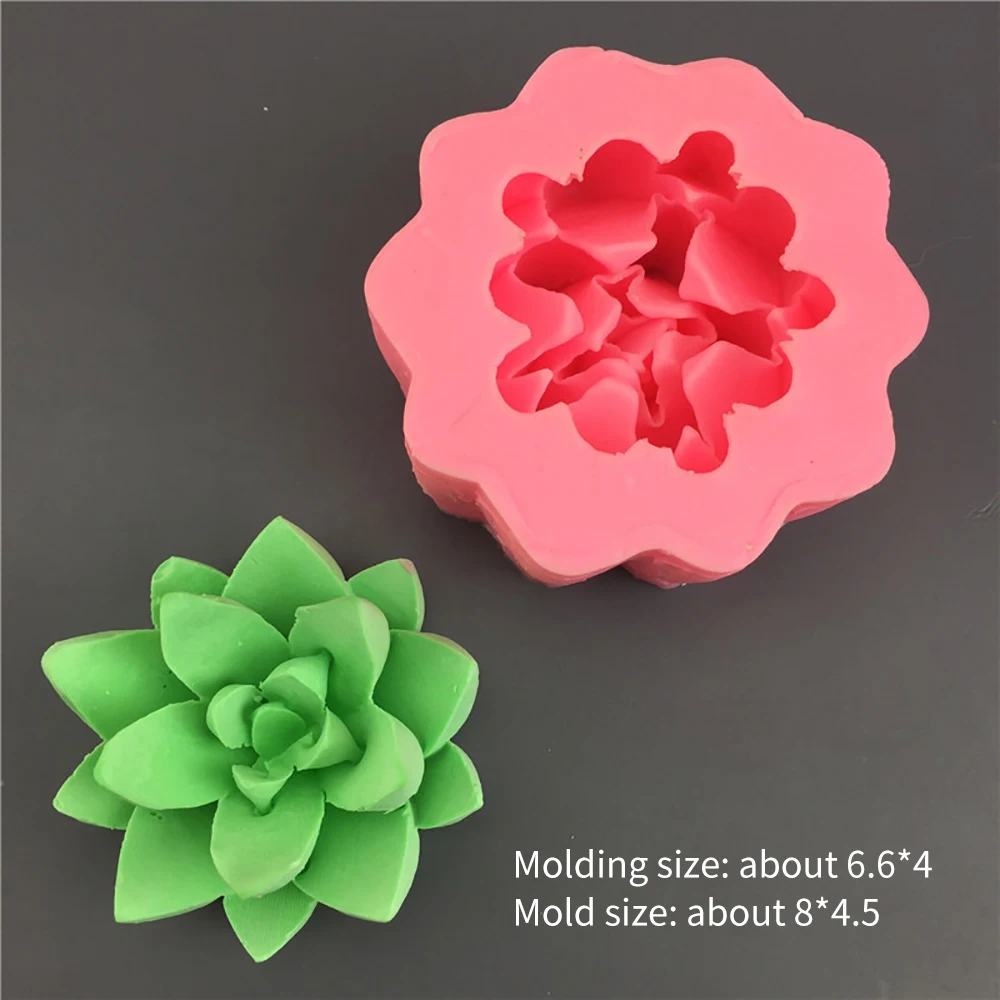 New Succulent Cactus Silicone Mold Chocolate Cake Fudge Mousse Gypsum Aromatherapy Candle Drop Glue Decoration Tool Bake Molds