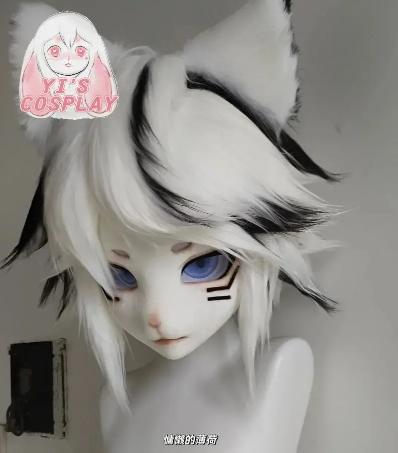 

Yis cosplay Custom Furry head Kigurumi Head Cosplay Kemono Fursuit Handmade Headsets Beast Customized Fursuit Kemono Head