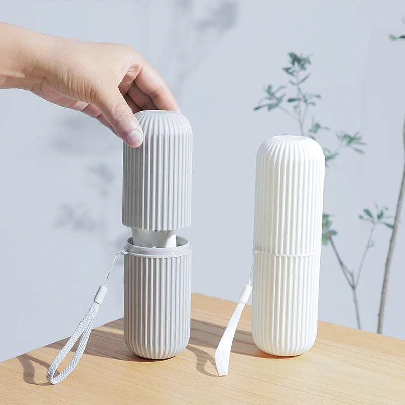1pc Portable Toothbrushing Cup Travel Mouthwash Cup Toothbrush And Toothpaste Storage Box Travel Toiletry Set