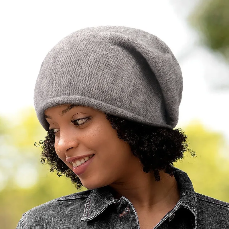 1 Stück warme einfarbige Plüschmütze, leicht, lässig, multifunktionale gestrickte Skullies-Kappen für Wandern, Radfahren, Outdoor-Aktivitäten