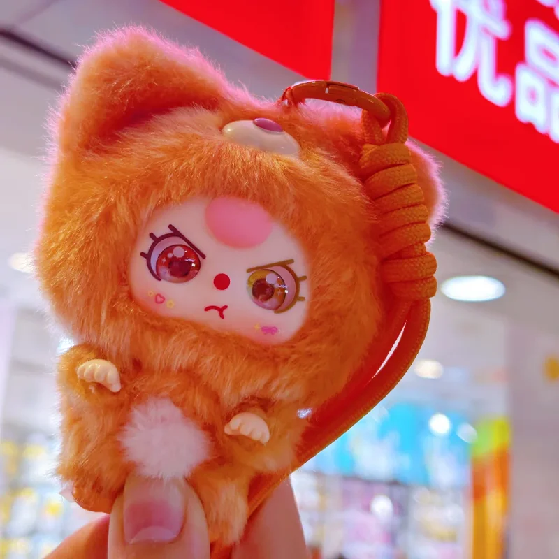 ตุ๊กตาวินิลซีรีส์ Baby Three Mini Mini Hug แบบสุ่มในกล่อง ของเล่นสุดฮิต ตุ๊กตาน่ารัก พวงกุญแจตกแต่งกระเป๋า ของขวัญในกล่องปริศนา