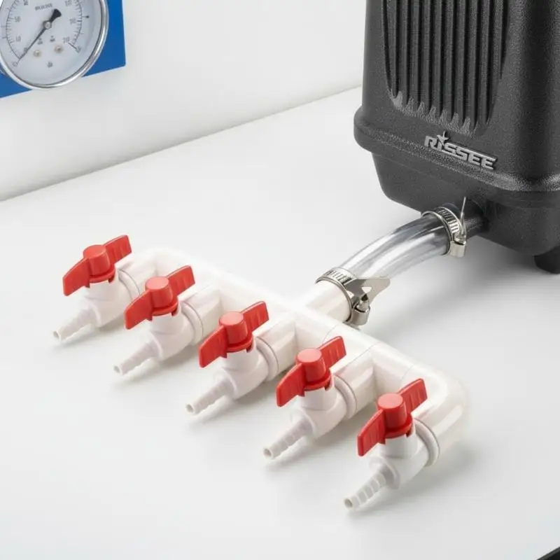 Adjustable The Air Distributor Hose Splitter Connectors Irrigation Water Pipe Distrobutor Fittings Fish Tank Air Pump Diverter