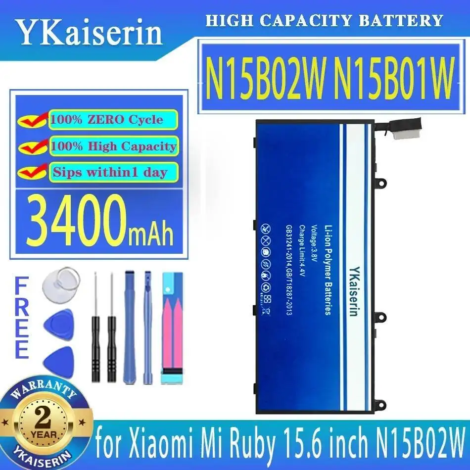 

Laptop Battery N15B02W N15B01W 3400Mah High Capacity For Xiaomi MI Ruby TM1703 TM1802-AD N C 15.6 Inch