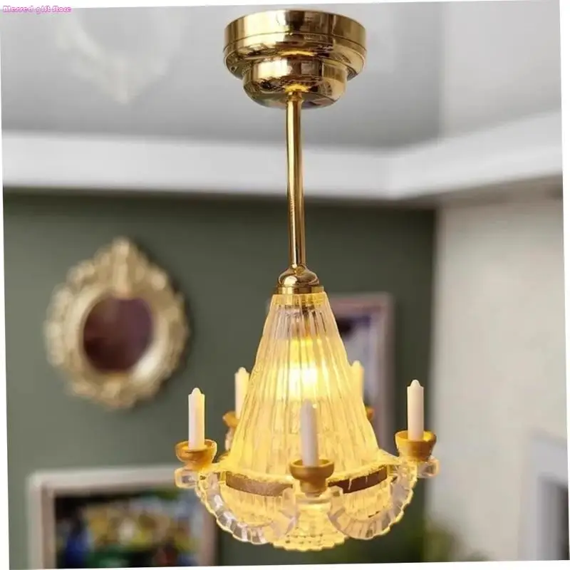D0JC Living Room Ceiling Lamp Furniture Doll House Miniature Pretend Play Accessories Life Scene Role Play Collection