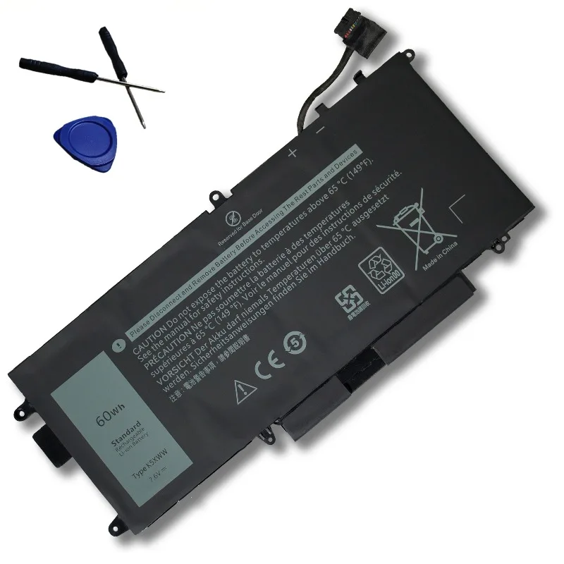

Аккумулятор K5XWW для Dell Latitude 5289 7389 7390 2-в-1 71TG4 N18GG 7,6 В, 60 Вт·ч, сменный аккумулятор, CE FCC RoHS