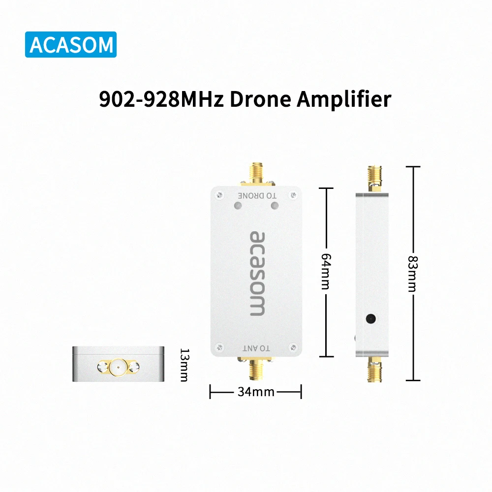 915MHz Drone 4000mw Ultra Low Noise  Amplifier Signal Extender