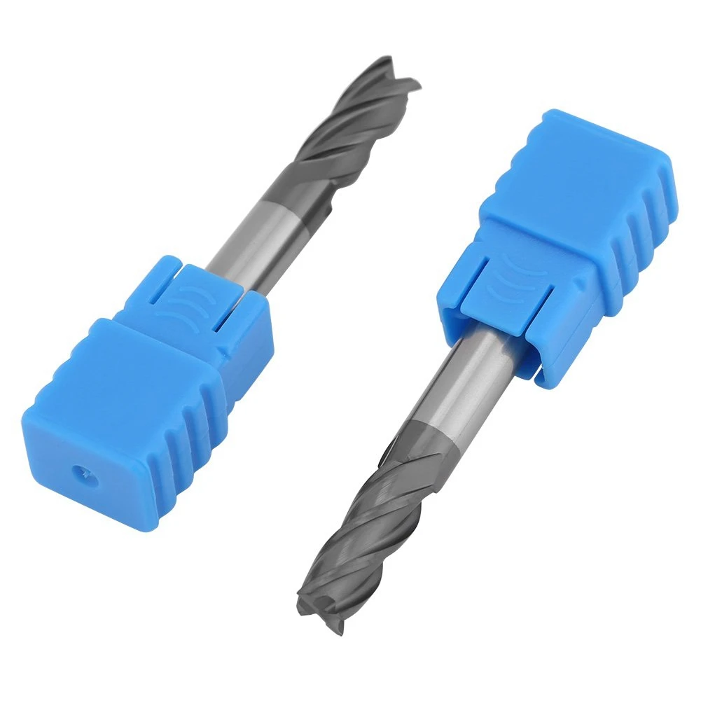 5Pcs CNC Milling Cutter Carbide End Mill 4 Flutes Milling Cutter Tool Kit 6mm Diameter x 50mm Length