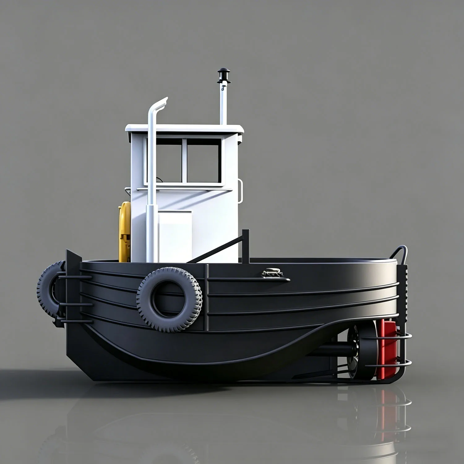 RC Ships 30cm Miniature Remote Control Tug Boat ABS Material 3D Printed RC Schiffe Model Kit Ship Toy