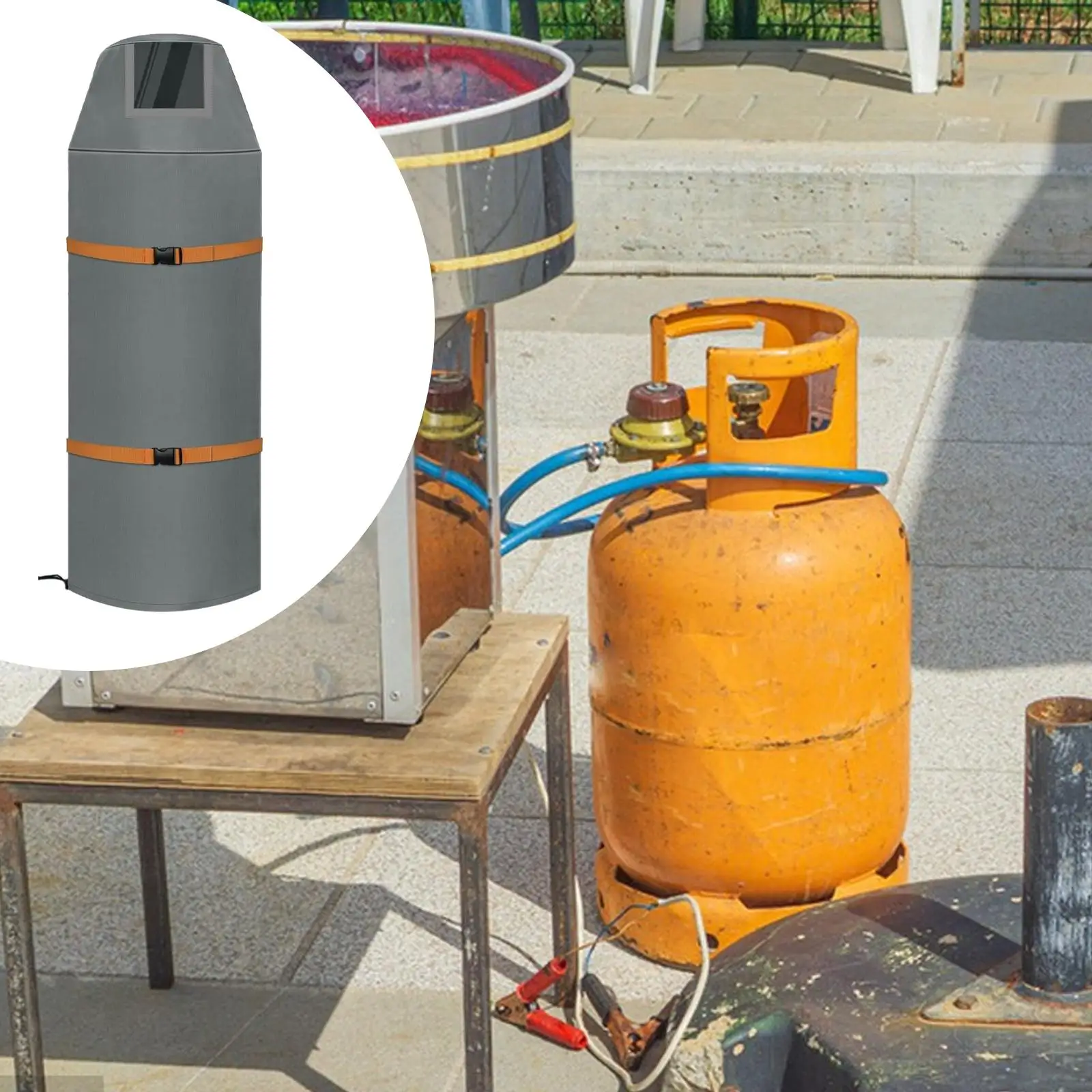 

100lb Gas Tank Cover Protector Dustproof Easy to Use Lightweight Convenient with