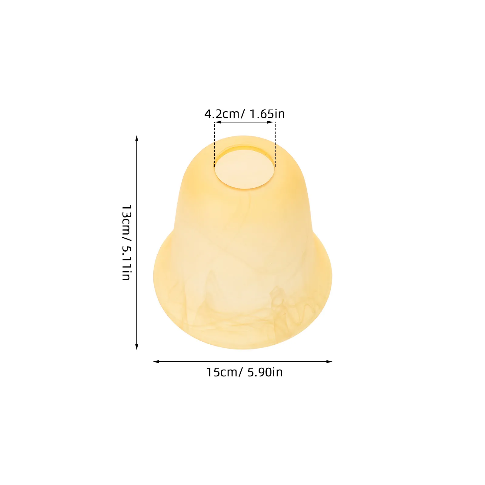 Bell Glass Lamp Shade Yellow Frosted Light Fixture Replacement Globe Ceiling Fan Lamp Chandelier Bedside Wall Sconce Cover