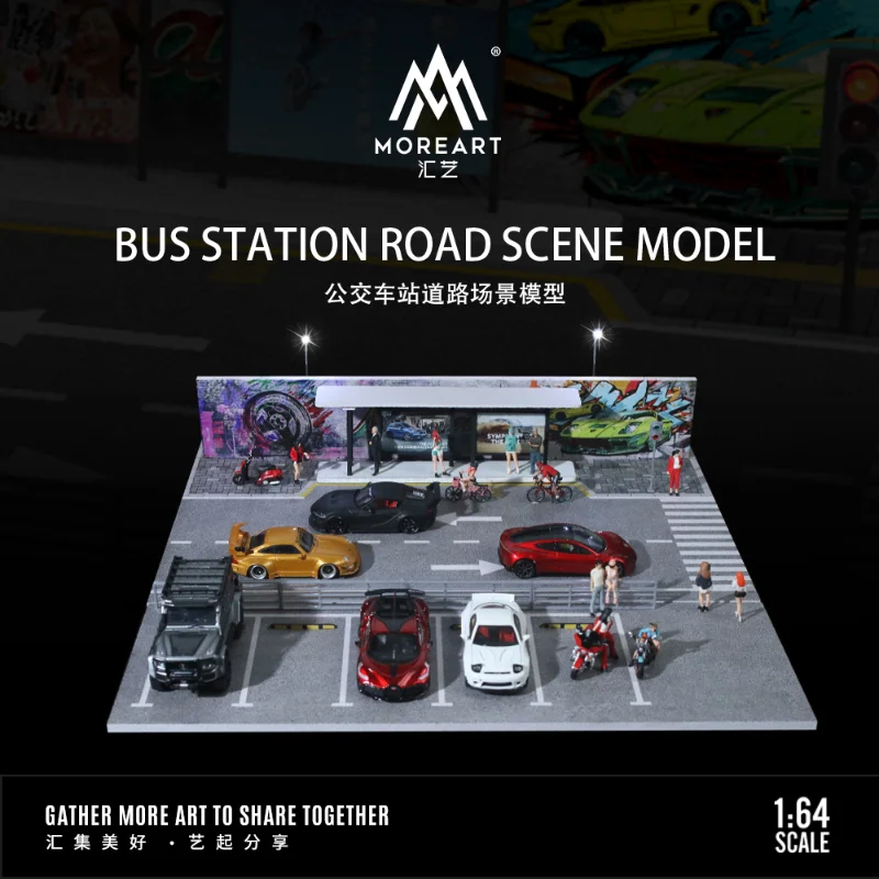 

MoreArt 1:64 Bus stop road scene