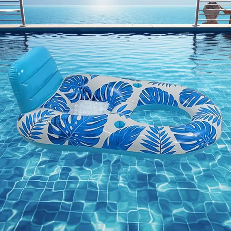 

Inflatable Adult PVC Folding Mesh Lounger Inflatable Floating Row Pool Accessories For Lounging By The Pool Beach Lake