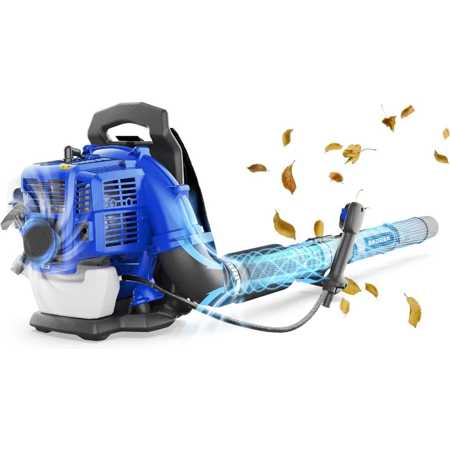 

Leaf Blower Backpack 43cc Gas Powered Strong Air Flow Light Weight 17.4 lbs Ideal for Leaf Sand Gravel Snow Yard and Driveway