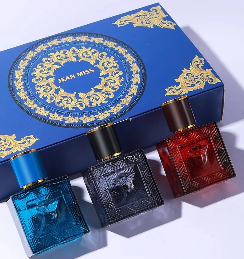 Men's Perfume，smell：crazy love、eros、night eros god， Set of 3 in Gift Box Ideal Valentine's Day Festival Gift for Boyfriend Brother Floral Woody Scent Luxury Feeling，