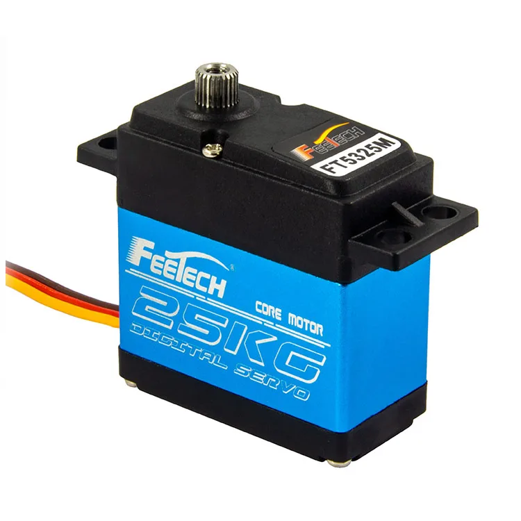 เซอร์โวมอเตอร์ Feetech รุ่น FT5325mM 180 องศา 25 กิโลกรัม เกียร์เหล็ก ดิจิตอล มาตรฐาน สำหรับรถบังคับวิทยุและหุ่นยนต์