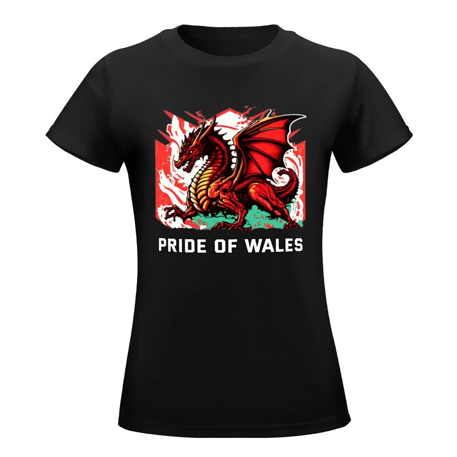 Pride of wales T-Shirt Short sleeve tee new edition customs design your own animal prinfor oversized t shirts for Women