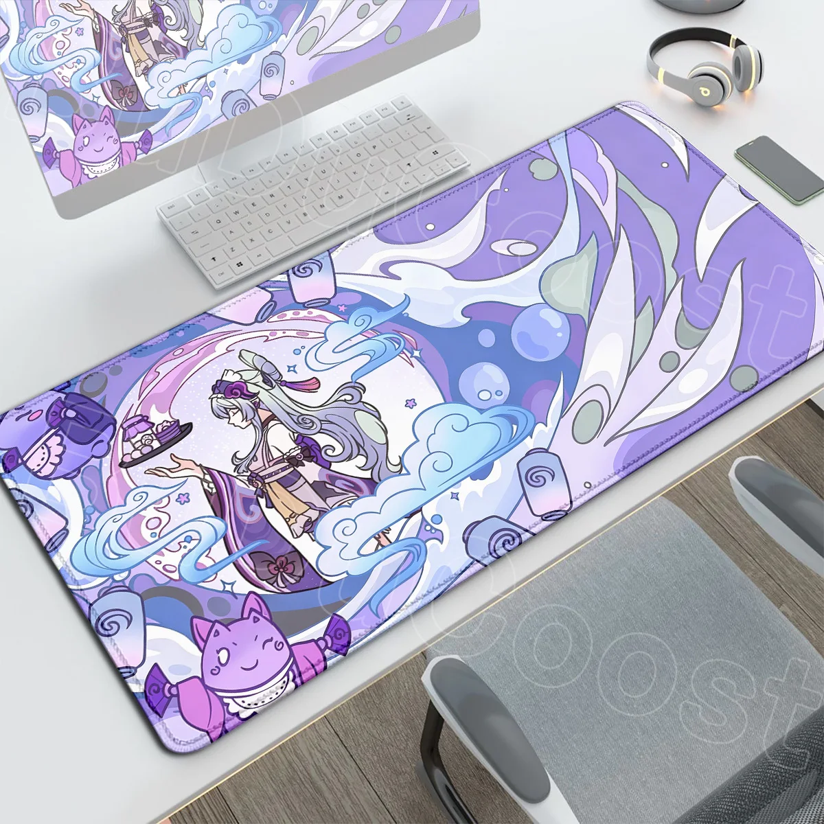 XXL Anime Mizuki Yumemizuki Desktop Mat E-sport Gaming Locking Edge Mousepad New Genshin Impact