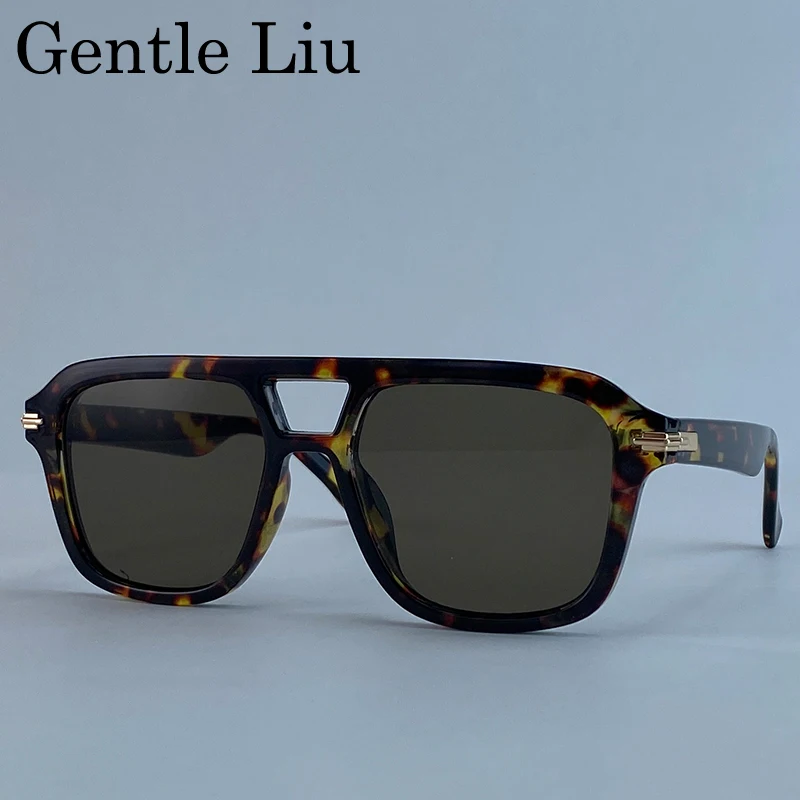 

Oversized Classic Square Sunglasses Men Women 2025 Luxury Brand Design Vintage Double Beam Sun Glasses For Male Driving Eyewear