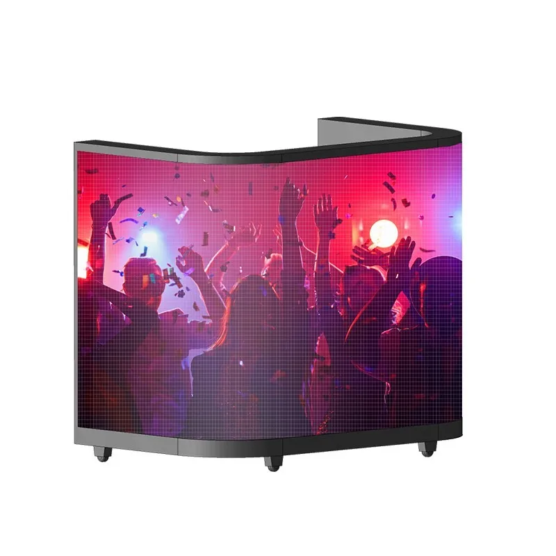 Dj desk standing table portable booth Dj booth outdoor equipment LED video wall display Dj booth