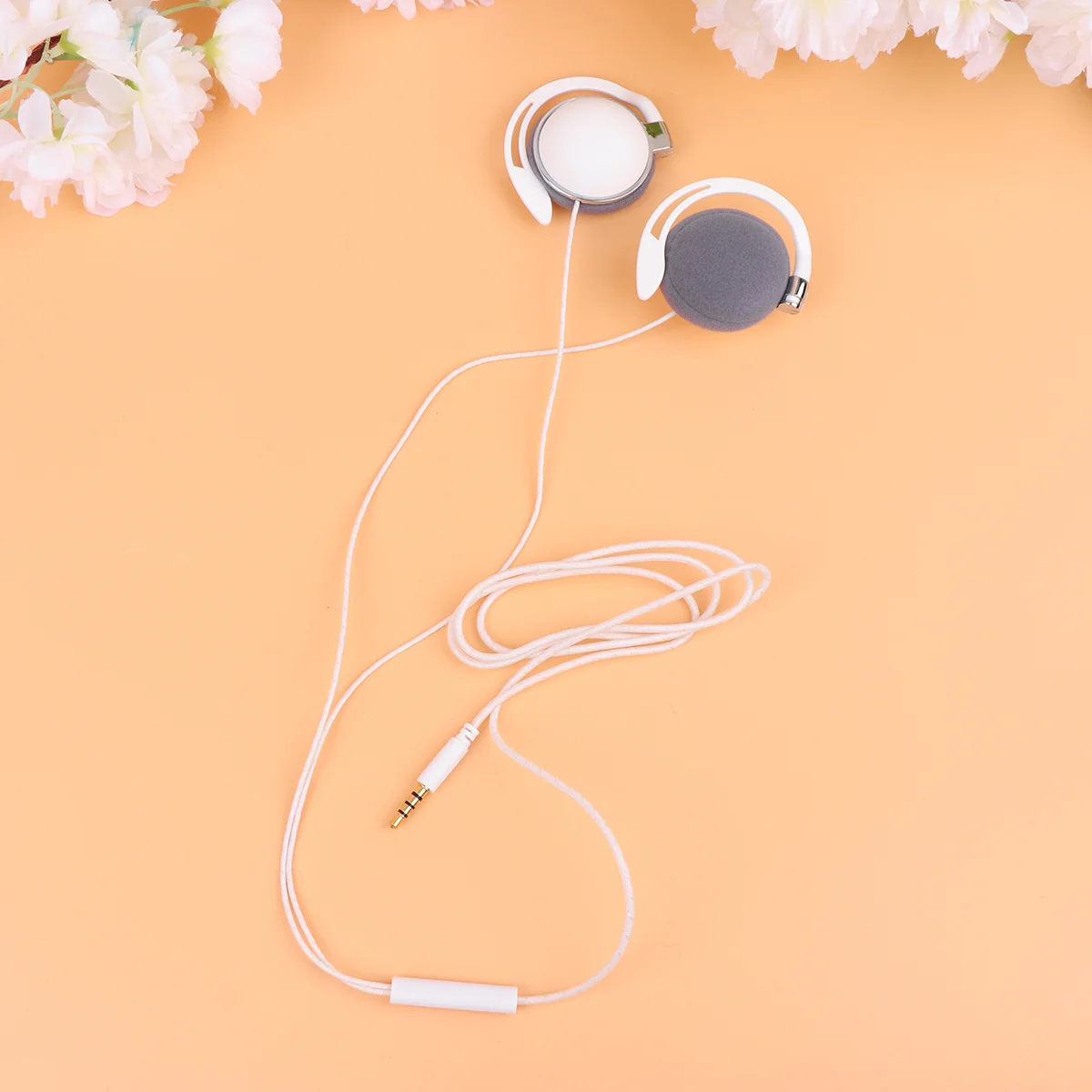 

White Wired -Aural Earphone Sports Headset Noise Reduction Lightweight Comfortable Sports Earphone Neck Hanging Headset