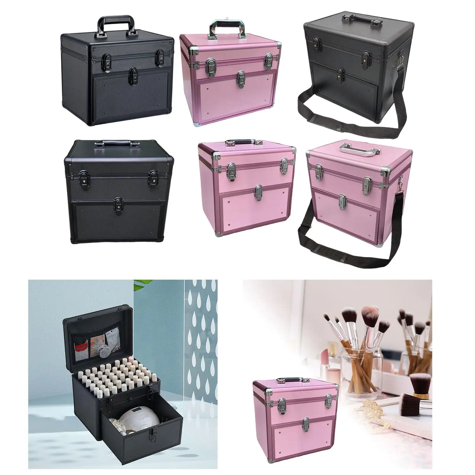 Makeup Train Case Hairdressing Tool Bag for Beauty Supplies Toiletries