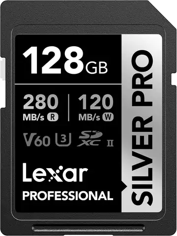 128GB SDXC Memory Card UHS-II C10 U3 V60 4K Full HD Up to 280MB/s Read for Professional Photographer Videographer