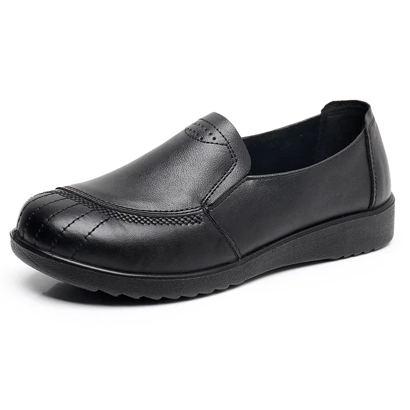 2023 Spring Autumn Woman Loafers Genuine Leather Female Flats Shoes Ladies Breathable Casual Walking Shoes Plus Size