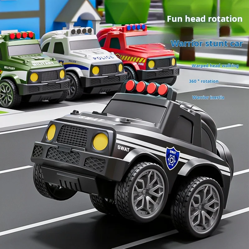 어린이용 미니 오프로드 차량 360도 스턴트 자이로스코픽 회전 장난감 아기 유아 관성차