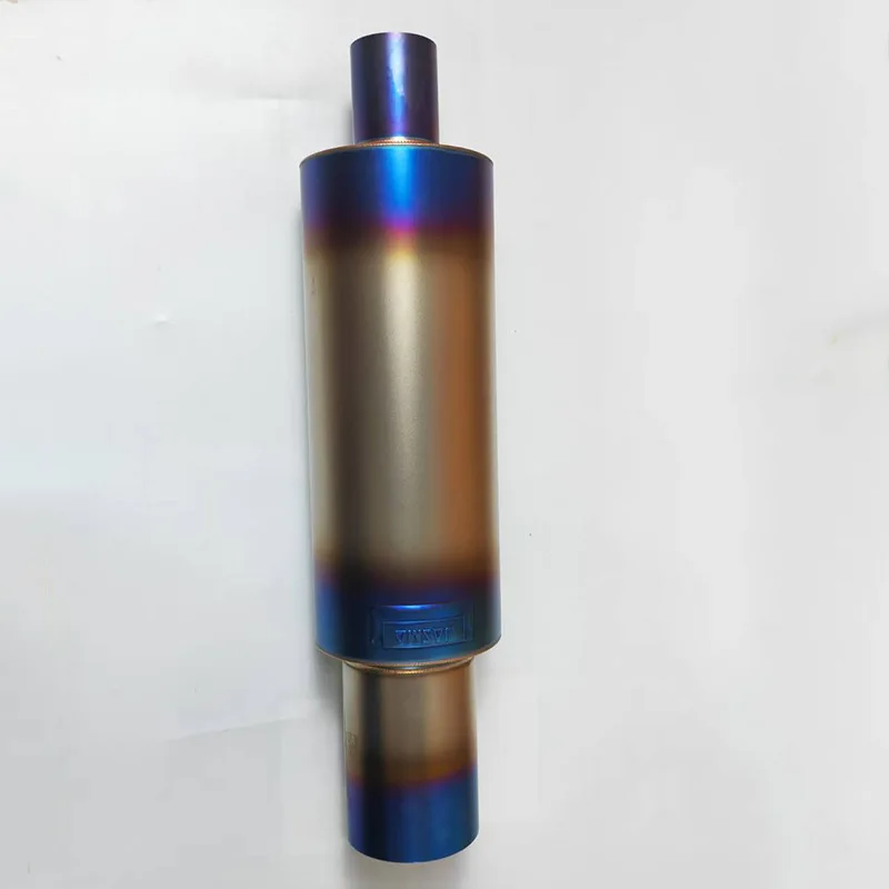 Tubo de escape de acero inoxidable para modificación de automóviles, de fila recta, con acabado arenado, sonido de onda baja, grueso y oblicuo.