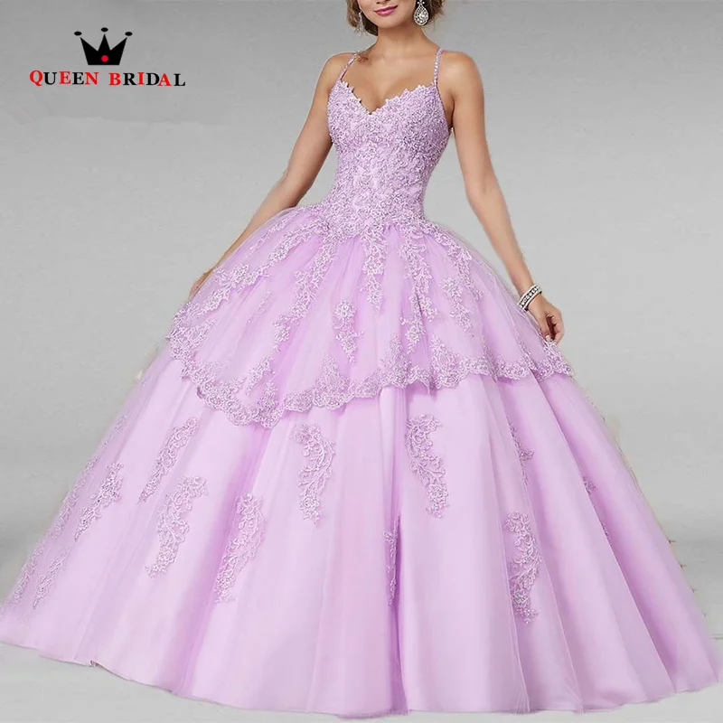 Classic Purple Quinceanera Dress Spaghetti Strap With Jacket Tiered Appliques vestido de quinceañera 2023 Custom Made LJ64M