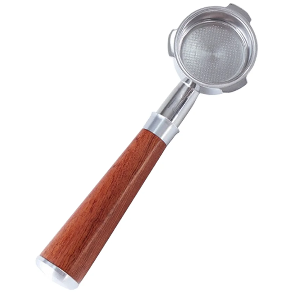 51mm Bottomless Espresso Portafilter With Wood Handle And Filter Basket For Dolim Professional Coffee Extraction