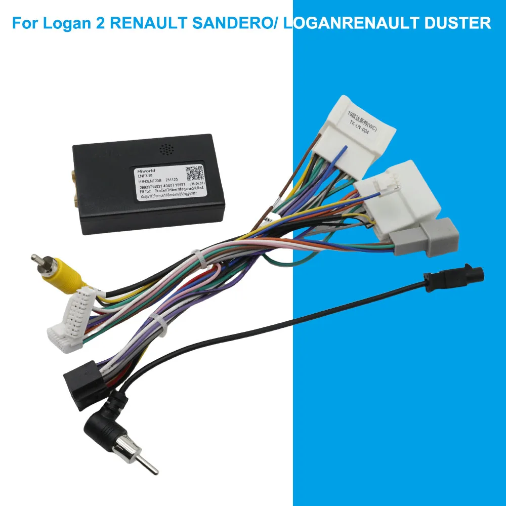 

For Logan 2 RENAULT SANDERO/ LOGAN RENAULT DUSTER Canbus Car 16pin Power Cord Wiring Harness Adapter